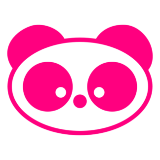 Small Eyed Panda Decal (Hot Pink)